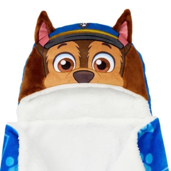 Paw Patrol 40x50 Hooded Throw, Plush with Sherpa Lining - Picture 5 of 8